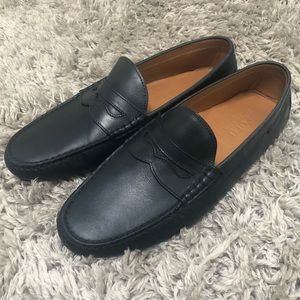 Polo by Ralf Lauren navy blue leather loafers